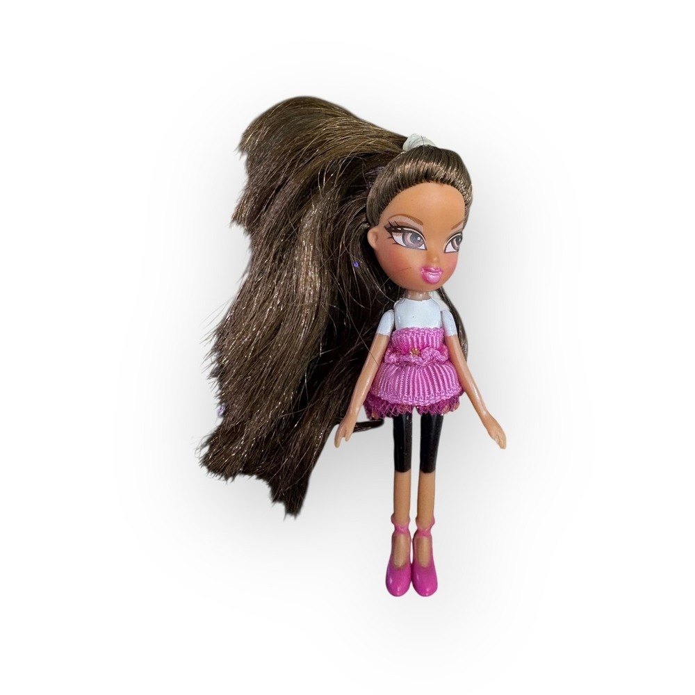 Lil Bratz Pet Shop Mini Yasmin Doll ONLY 2" Brown Hair Pink Skirt MGA